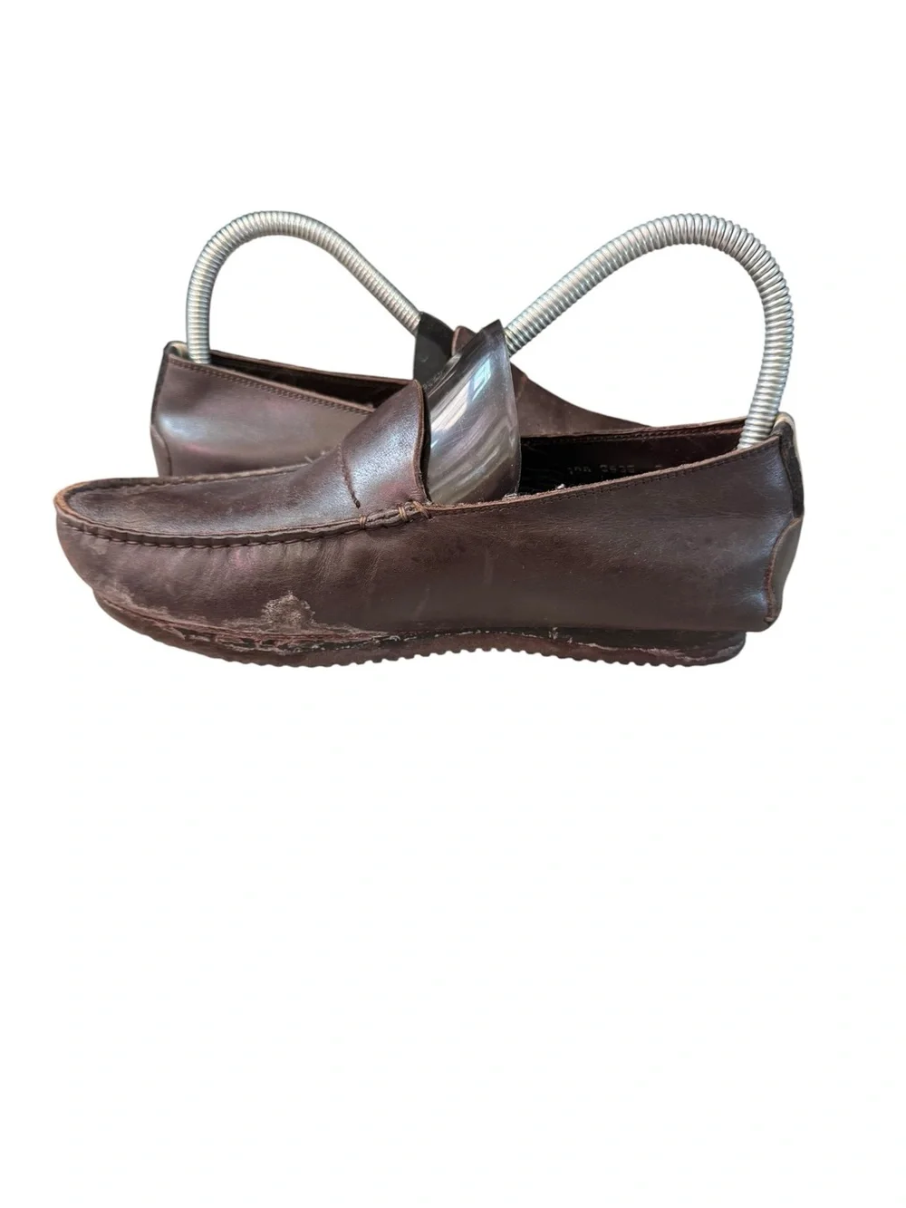 Vintage Gucci Men’s Brown Leather Driving Loafers Vibram Sole Size 7B Italy